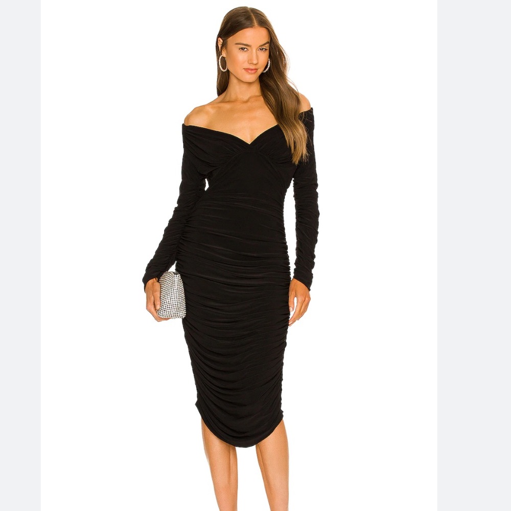 NWT Norma Kamali Long-Sleeve Tara Dress XS